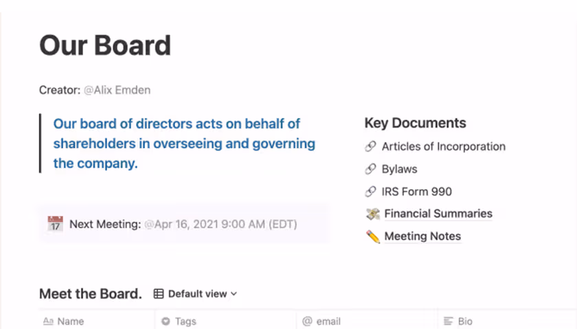 Image de produit de modèle pour conseil d’administration