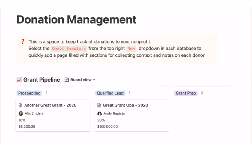 寄付金管理テンプレート製品画像
