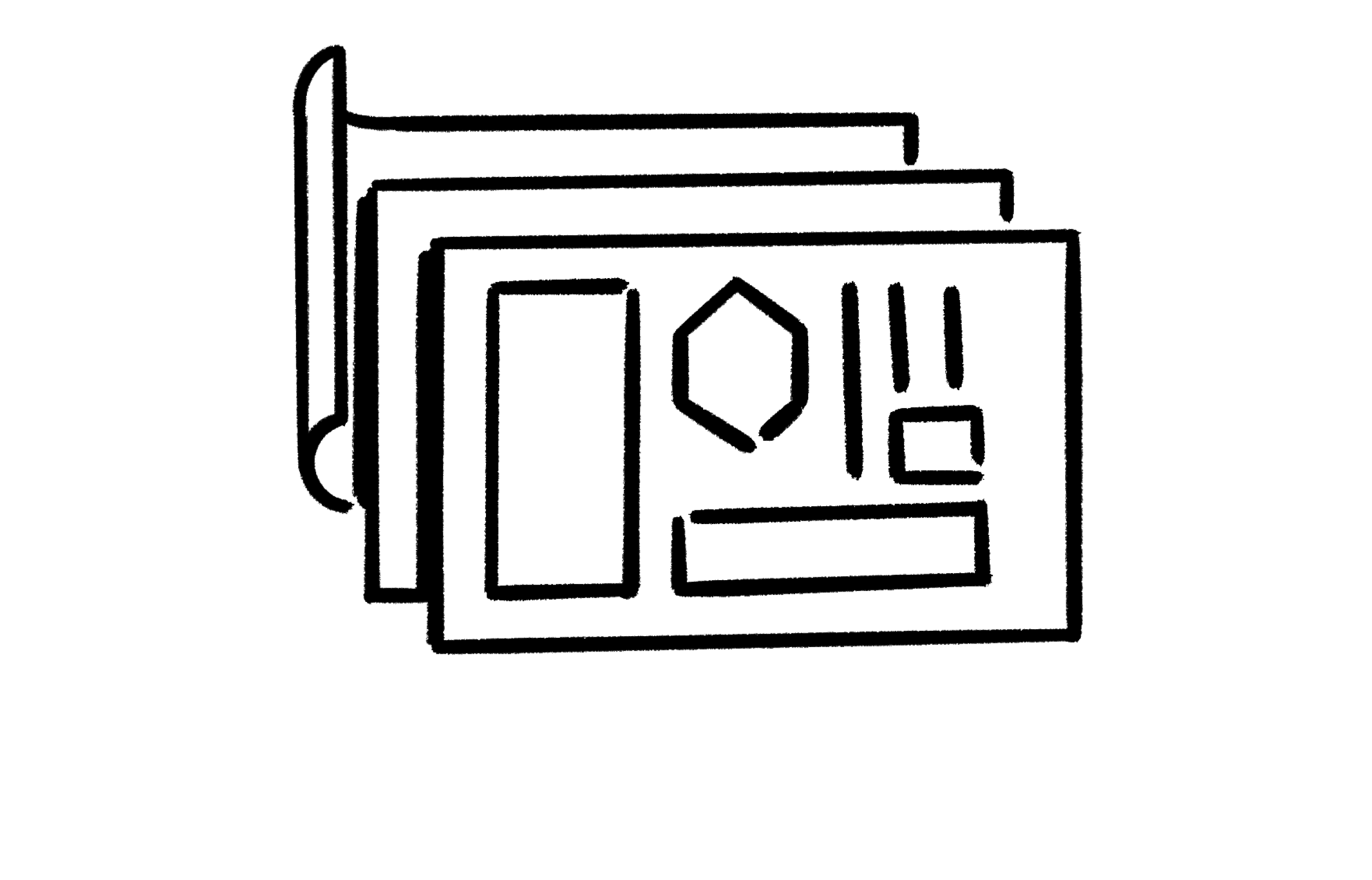 書類、積み上げ