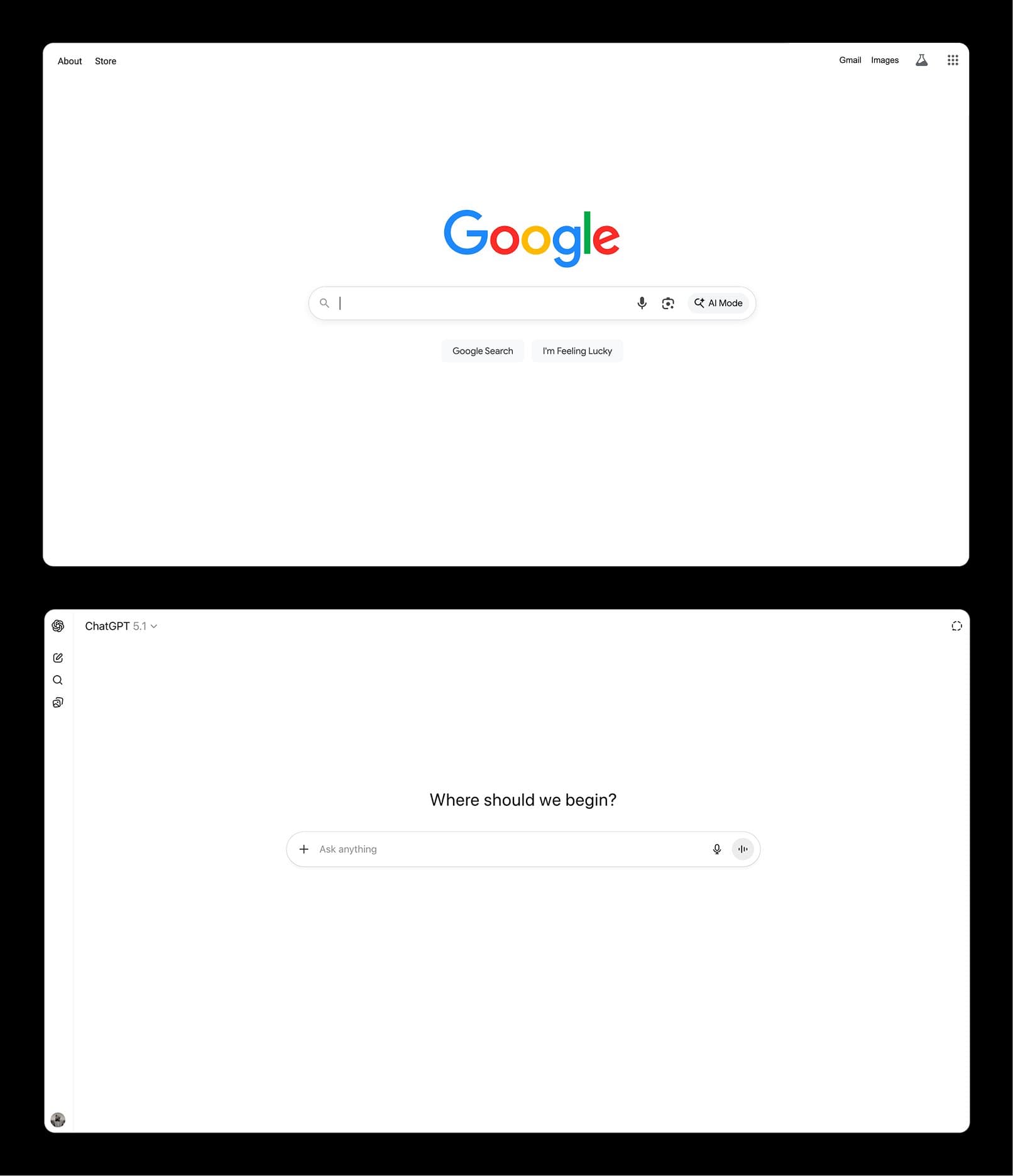 The most popular form of AI today looks like Google search of the past. To quote Marshall McLuhan: "we are always driving into the future via the rearview window."