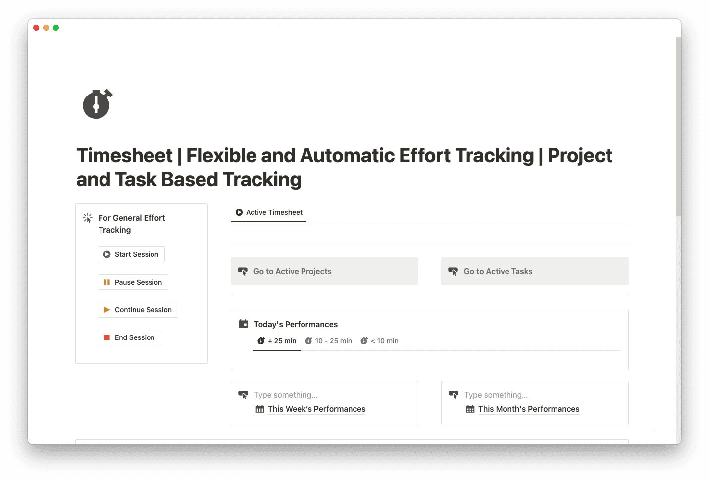 effort tracking template thumbnail