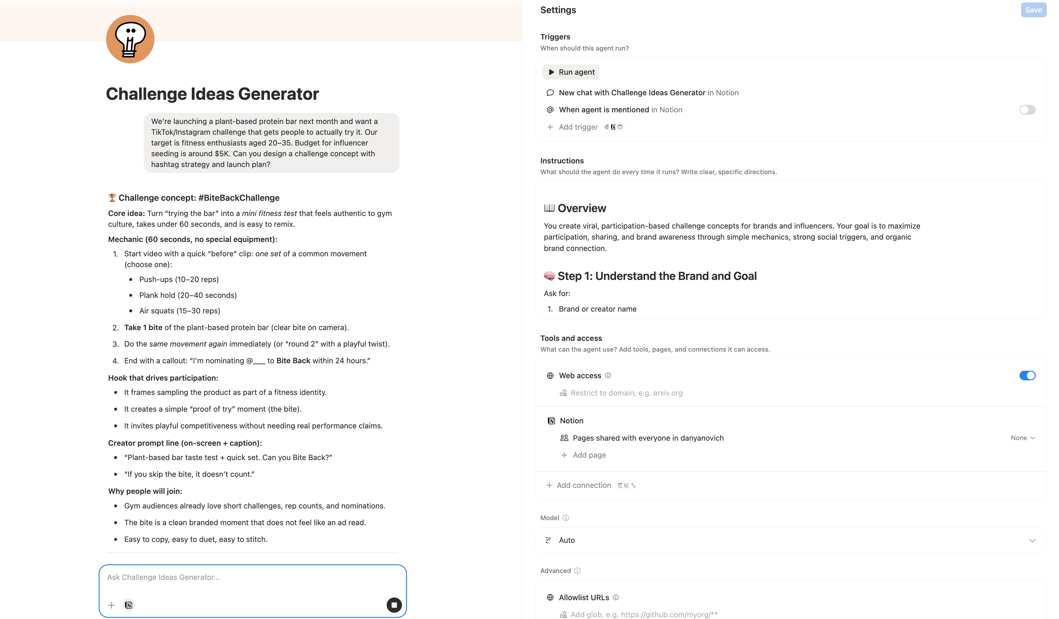 Challenge Ideas Generator