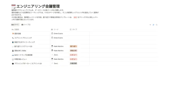 エンジニアリング会議管理ツール