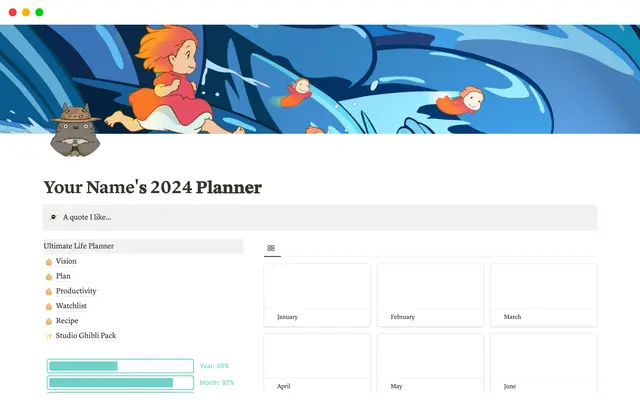 Your Name's 2024 Planner